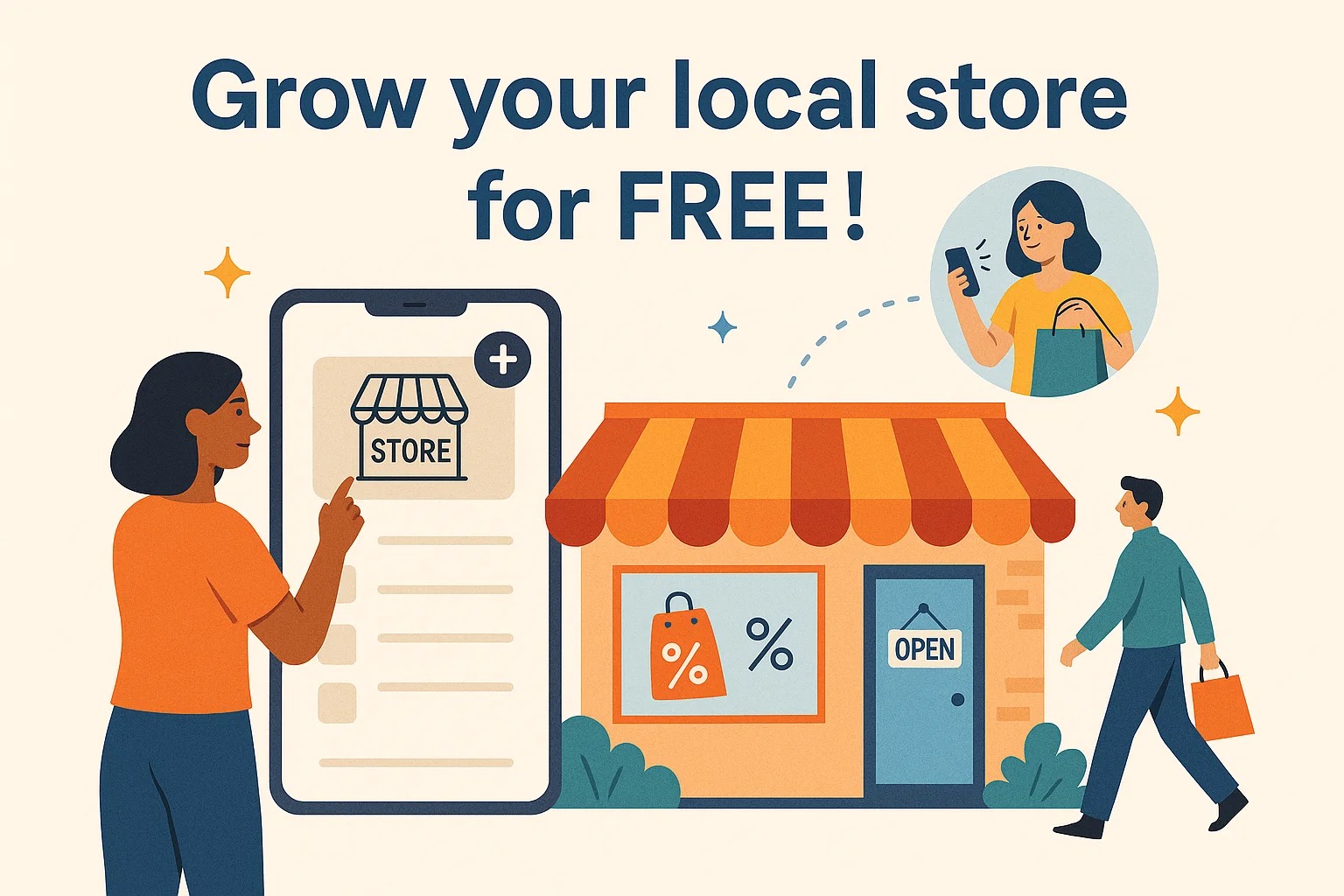 Grow your local store for FREE!